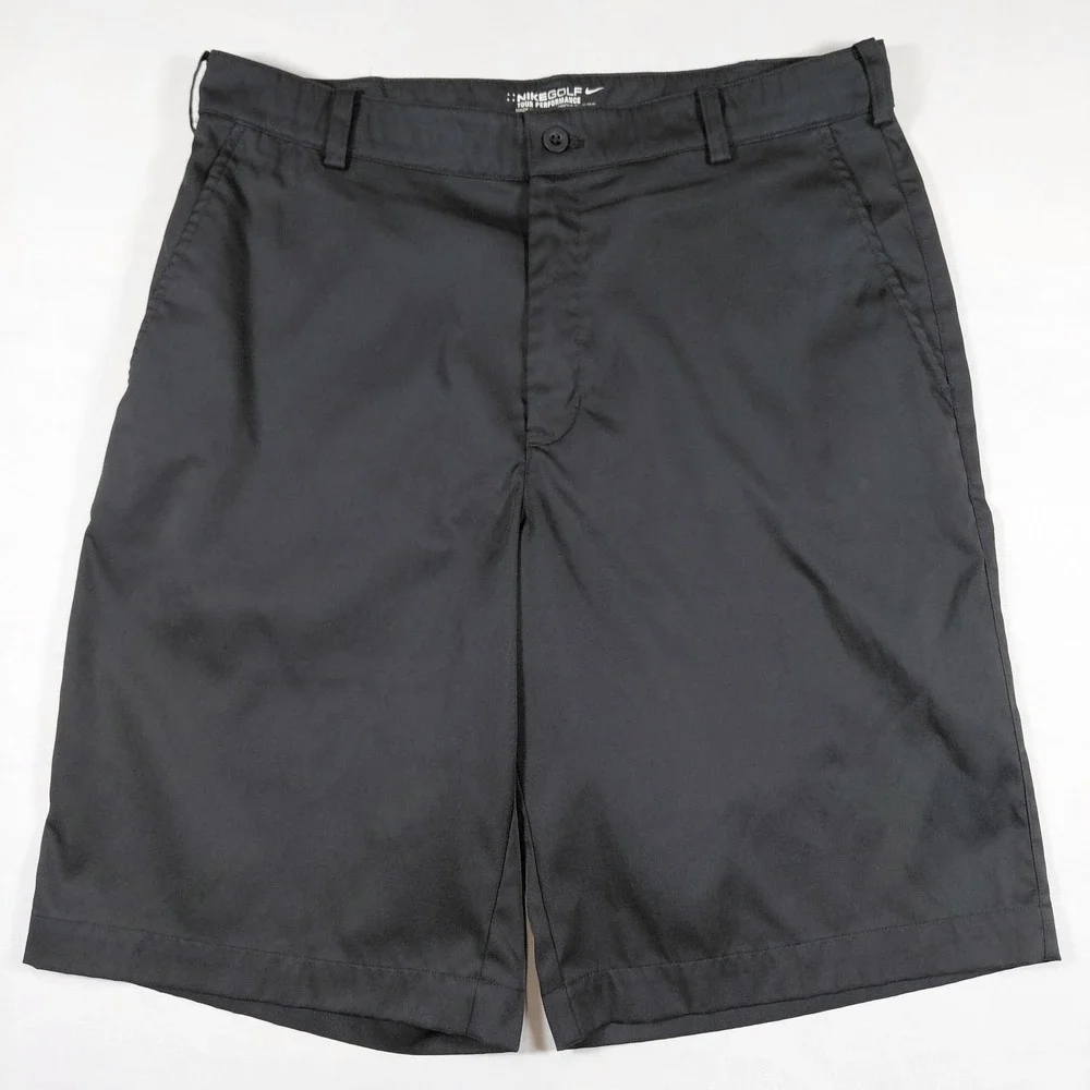 Nike Golf Tour Performance Dri-Fit Shorts Mens 32 Black Flat Front Sportswear